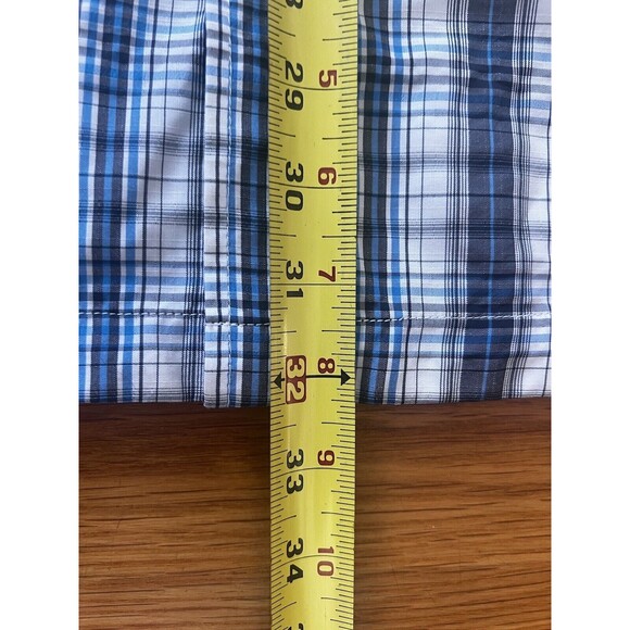 L.L. Bean Shirt Mens XXL Blue Plaid Outdoor Fishing Vented  Pockets Outdoor - Picture 10 of 11